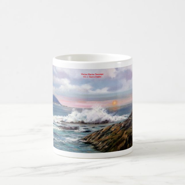 Caneca De Café Marina/Mariña/Seascape (Centro)