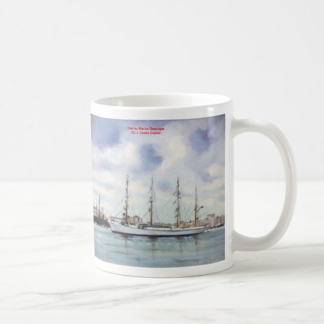 Caneca De Café Marina/Mariña/Seascape (Direita)