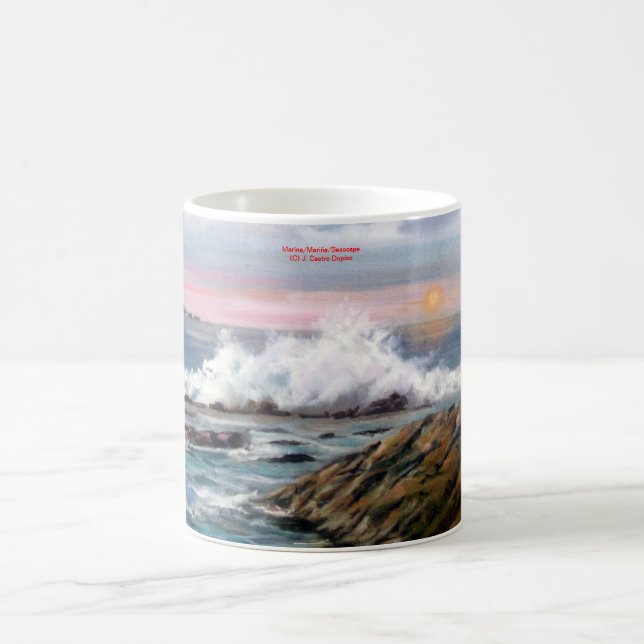 Caneca De Café Marina/Mariña/Seascape (Centro)