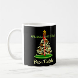 Caneca De Café Marinara Christmas Buon Natale Spaghetti Tree