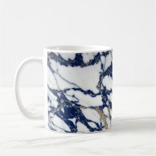 Caneca De Café Marinho-azul-Agata--branco-mármore