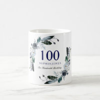 Marinho Azul Preto Branco Floral 100º presente de