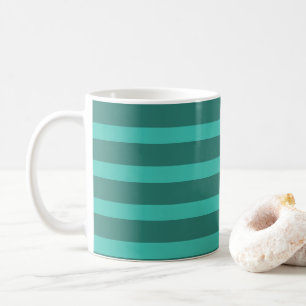 Caneca De Café Marinho azul Simples Moderno Nome da Faixa de Duas