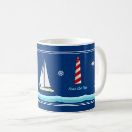 Caneca De Café Marinho Blue Coffee Mug para sopradores de barcos