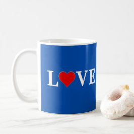 Caneca De Café Marinho Blue LOVE