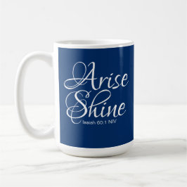 Caneca De Café Marinho Blue Sise e Shine Inspiration Morning