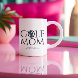 Caneca De Café Marinho Trendy "GOLF MOM" Azul