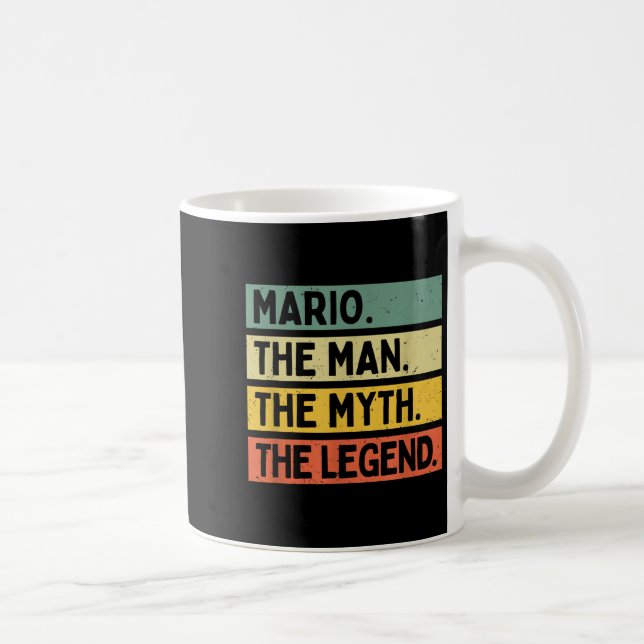 Caneca De Café Mario O Homem O Mito A Lenda Engraçado Personaliza (Direita)