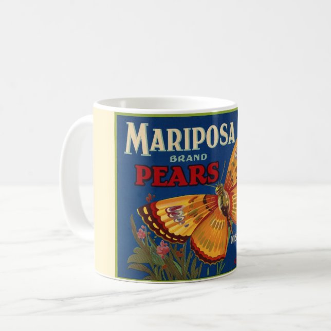 Caneca De Café Mariposa Pears Mug (Frente Esquerda)