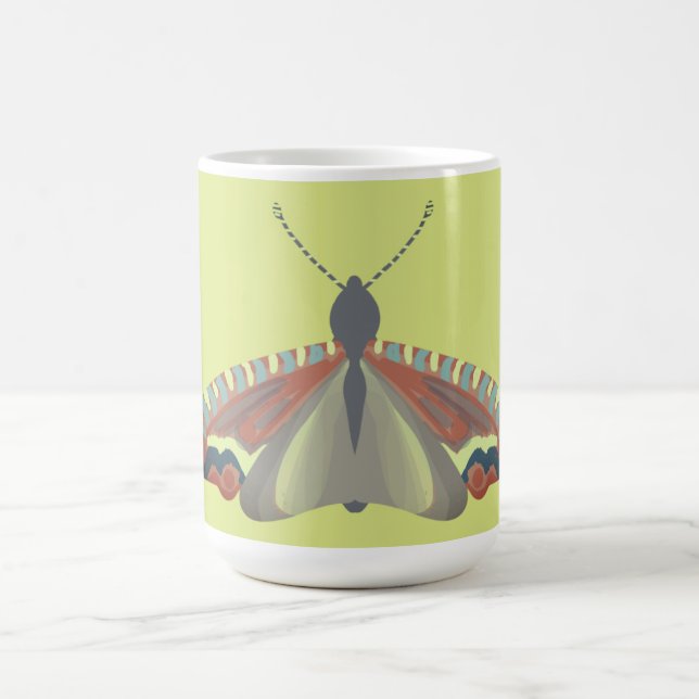 Caneca De Café Mariposa pintada de verde (Centro)