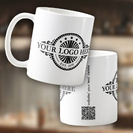 Caneca De Café Marketing comercial do logotipo e do código QR