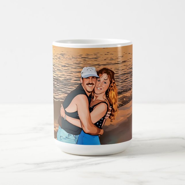 Caneca De Café Marla and David Mangan Happy 50th Anniversary mug (Centro)