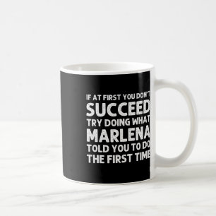 Caneca De Café Marlena Nome Aniversário Personalizado Natal Diver