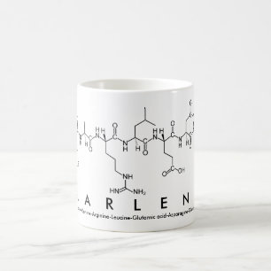 Caneca De Café Marlene peptide name mug