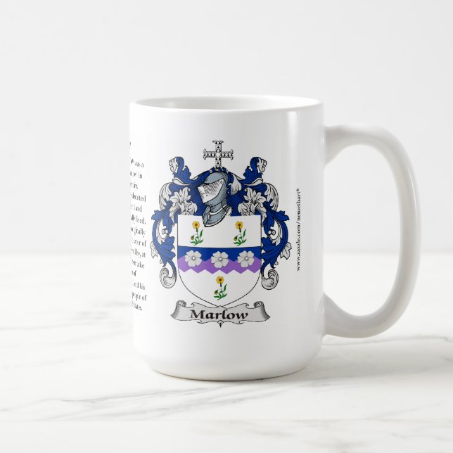Caneca De Café Marlow, a origem, o significado e a crista (Direita)