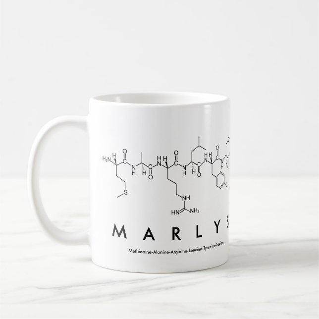 Caneca De Café Marlys peptide name mug (Esquerda)