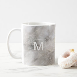 Caneca De Café Mármaco de Cinzas monograma