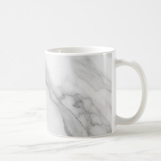 Caneca De Café Mármore Branco (Direita)