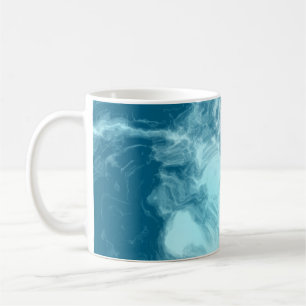 Caneca De Café Mármore de água azul