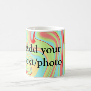 Caneca De Café Mármore de derramamento de acrílico simples adicio