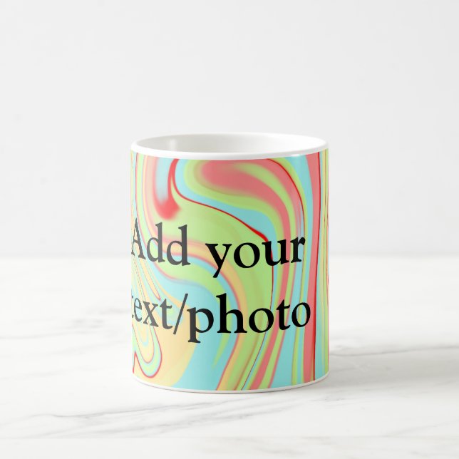 Caneca De Café Mármore de derramamento de acrílico simples adicio (Centro)
