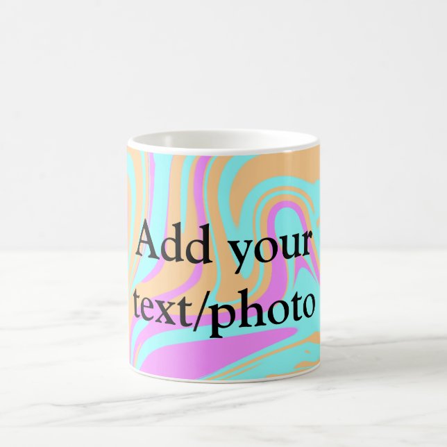 Caneca De Café Mármore de derramamento de acrílico simples adicio (Centro)