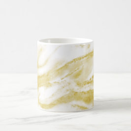 Caneca De Café Mármore de folha de ouro elegante