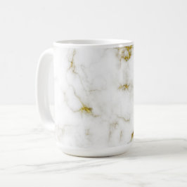 Caneca De Café Mármore Dourado