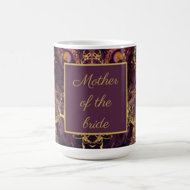 Caneca De Café Mármore Roxo Luxuoso de Ameixa  (Centro)