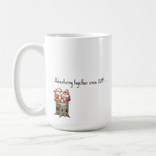 Caneca De Café Marmota Bonita Adventurando Juntos Desde O Casal