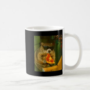 Caneca De Café Marmota engraçada esquilo comendo pizza meme de ro