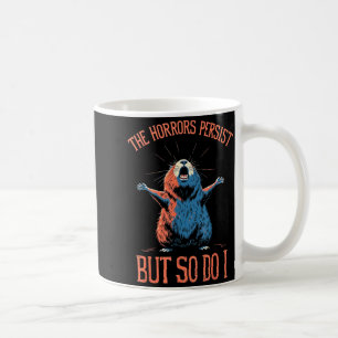 Caneca De Café Marmota sarcástica engraçada - Os horrores persist