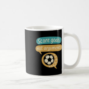 Caneca De Café Marque Gols Não Discussões Fãs de Futebol Gráfico