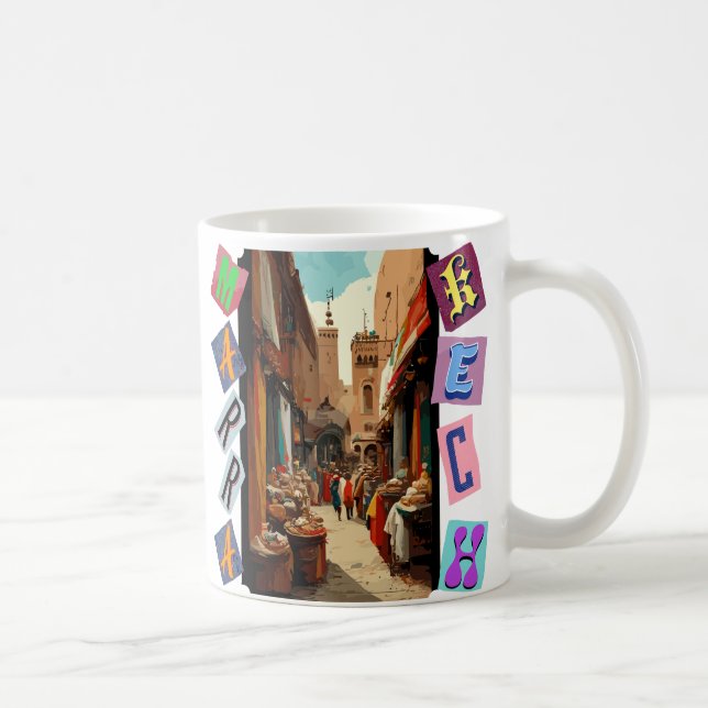 Caneca De Café Marrakech Souk Serenade: A Journey Through Time an (Direita)