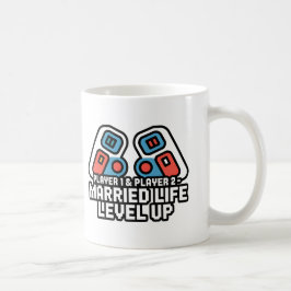Caneca De Café Married Life Level Up Gamer Art