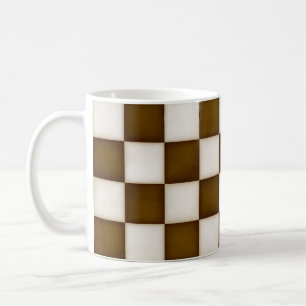 Caneca De Café Marrom e branco antigo verificados