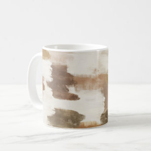 Caneca De Café Marrom Marfim Bege Creme Abstrato