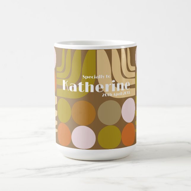 Caneca De Café Marrom Verde Laranja Boêmio (Centro)