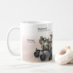 Caneca De Café Mars Perseverance Rover Com Instrumentos