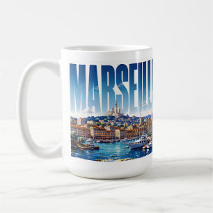 Caneca De Café Marseille França Viagem Beleza do Porto Mediterrân