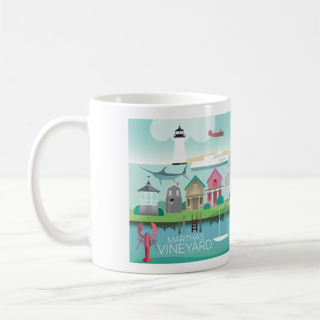 Caneca De Café Martha's Vineyard 11oz ou 15oz Mug (Esquerda)