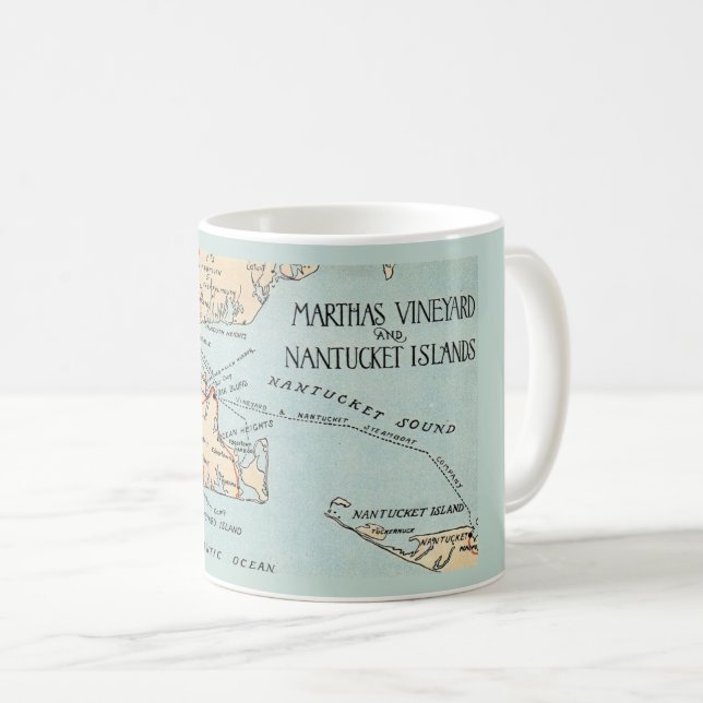Caneca De Café Marthas Vineyard Nantucket Mug (Frente Esquerda)