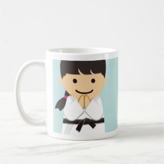 Caneca De Café Martial Arts Black Belt Girl