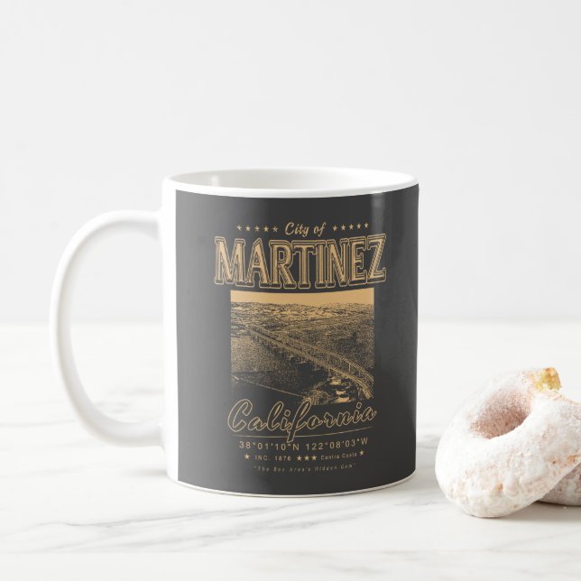 CANECA DE CAFÉ MARTINEZ CALIFÓRNIA - BRIDGE BENICIA MARTINEZ (Com Donut)