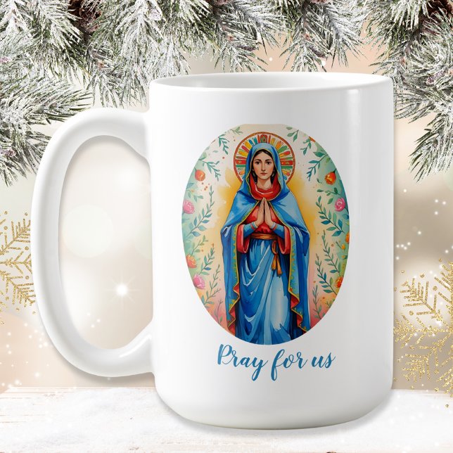Caneca De Café Mary Católica Religiosa (Criador carregado)