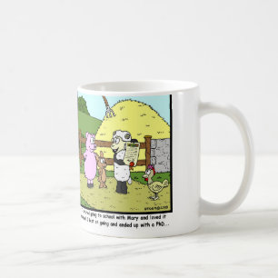 Caneca De Café Mary teve um cordeiro pequeno, foi à escola um