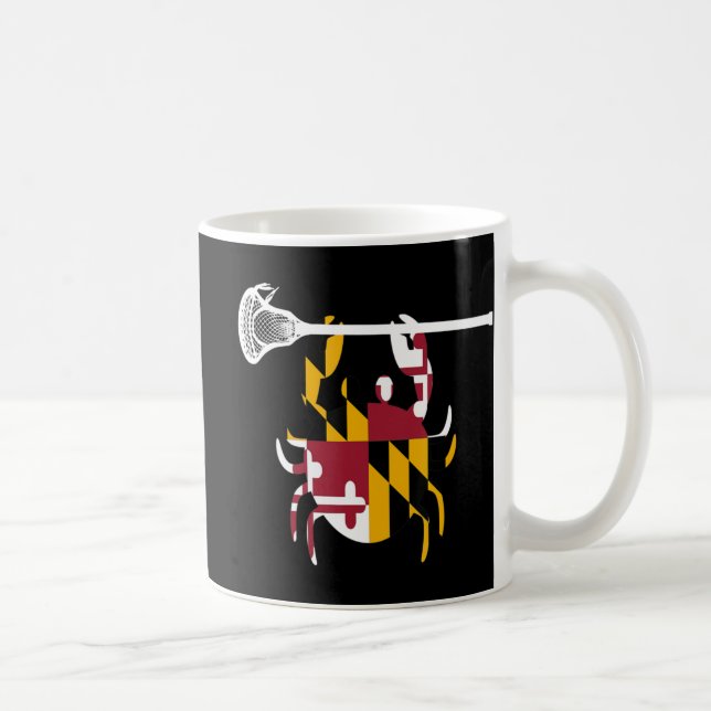 Caneca De Café Maryland Crab Lacrosse Boys Stick LAX Sister Broth (Direita)