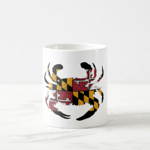 Caneca De Café Maryland Flag Blue Crab