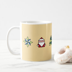 Caneca De Café Marzipan Origami Natal