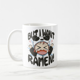 Caneca De Café Mas Eu Quero Ramen Kawaii Panda Girl Hissyfit